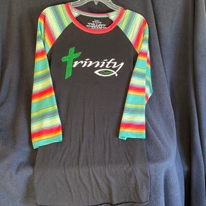 Crazy train trinity shirt black with colored arms